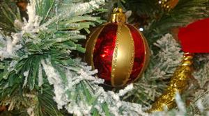 Christmas Ornaments on Tree